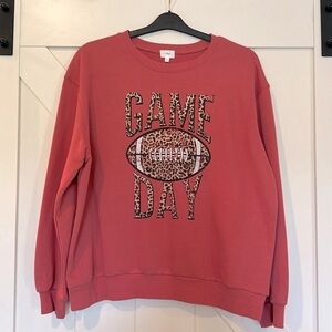 NEW - Game day - Football leopard print sweatshirt - Large